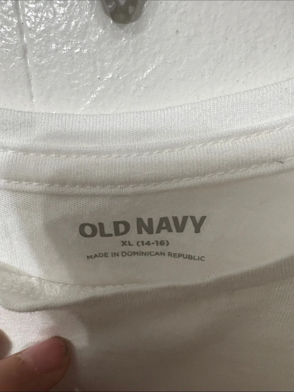 Old Navy White Tee with Orange & Green 'Feelin' Fresh' Fruit Graphic